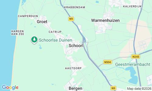 Ausschnitt der Weltkarte zu Schoorl aan Zee