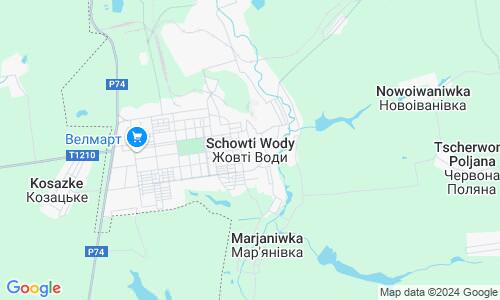 Ausschnitt der Weltkarte zu Schowti Wody