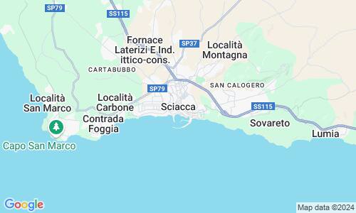 Ausschnitt der Weltkarte zu Sciacca