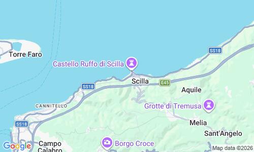 Ausschnitt der Weltkarte zu Scilla Marina Grande Strand