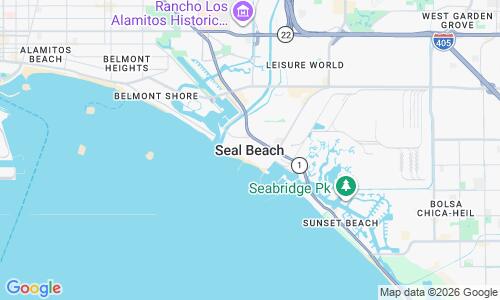Ausschnitt der Weltkarte zu Seal Beach