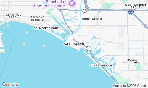 Ausschnitt der Weltkarte zu Seal Beach