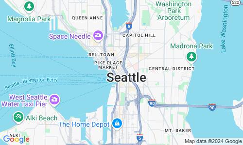 Ausschnit der Weltkarte zu Seattle