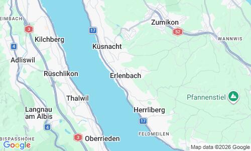 Ausschnitt der Weltkarte zu Seebad Erlenbach am Zürichsee