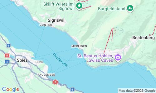 Ausschnit der Weltkarte zu Seebad Merligen