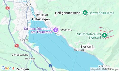 Ausschnitt der Weltkarte zu Seebad Oberhofen