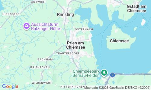 Ausschnitt der Weltkarte zu Seebad Prien am Chiemsee
