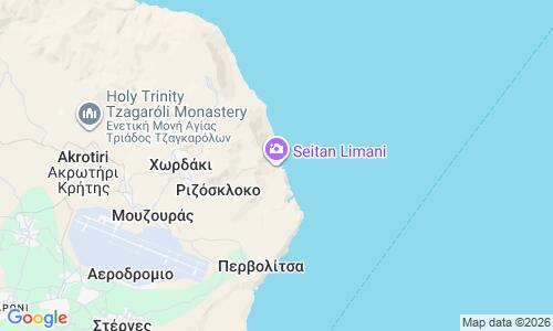 Ausschnitt der Weltkarte zu Seitan Limania Beach