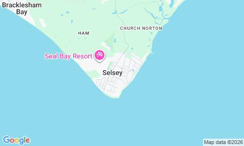 Ausschnitt der Weltkarte zu Selsey Beach