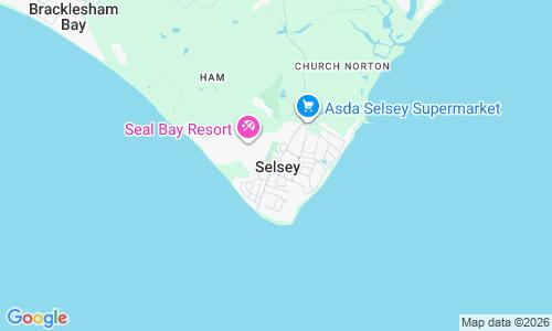 Ausschnitt der Weltkarte zu Selsey Strand