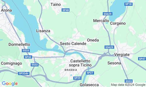 Ausschnitt der Weltkarte zu Sesto Calende