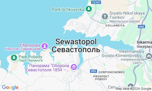 Ausschnitt der Weltkarte zu Sewastopol