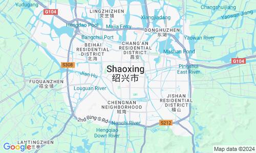 Ausschnitt der Weltkarte zu Shaoxing
