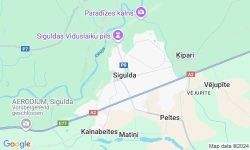 Ausschnit der Weltkarte zu Sigulda