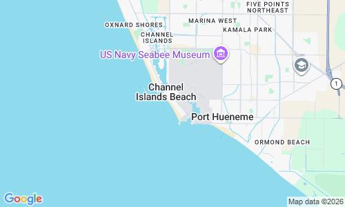 Ausschnitt der Weltkarte zu Silver Strand Beach