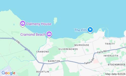 Ausschnitt der Weltkarte zu Silverknowes Beach