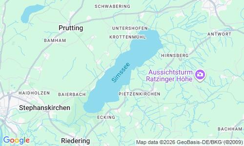 Ausschnitt der Weltkarte zu Simssee Strandbad Bad Endorf
