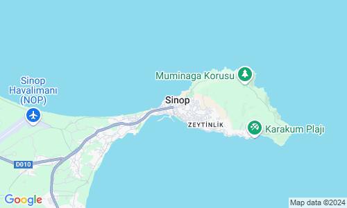 Ausschnitt der Weltkarte zu Sinop
