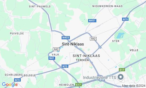 Ausschnitt der Weltkarte zu Sint-Niklaas