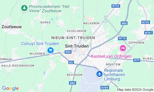 Ausschnitt der Weltkarte zu Sint-Truiden