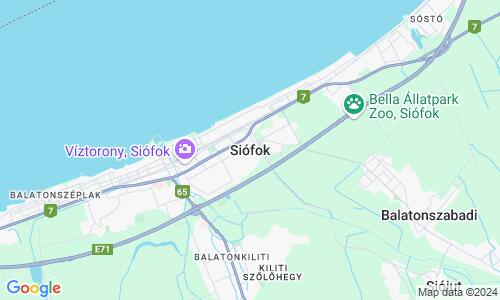Ausschnitt der Weltkarte zu Siófok