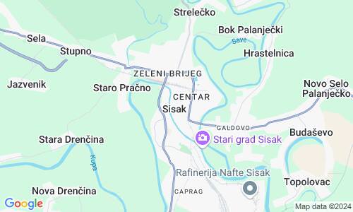 Ausschnitt der Weltkarte zu Sisak