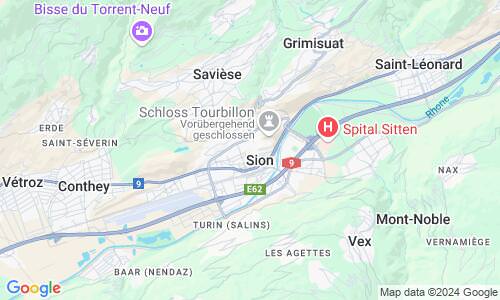 Ausschnitt der Weltkarte zu Sitten