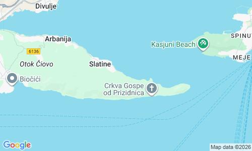 Ausschnitt der Weltkarte zu Slatine Beach