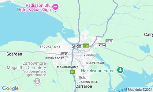 Ausschnitt der Weltkarte zu Sligo