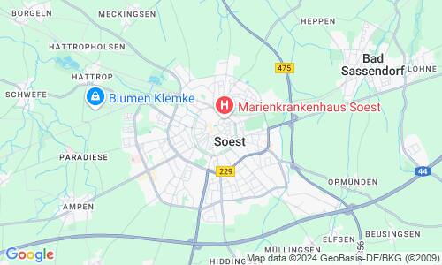 Ausschnitt der Weltkarte zu Soest