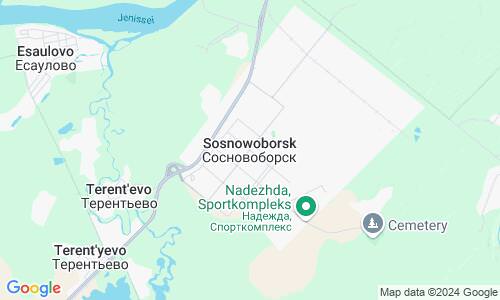 Ausschnitt der Weltkarte zu Sosnowoborsk