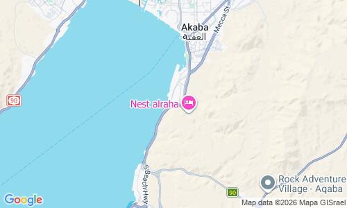 Ausschnitt der Weltkarte zu South Beach Aqaba