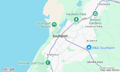 Ausschnitt der Weltkarte zu Southport