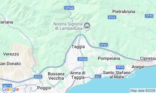 Ausschnitt der Weltkarte zu Spiaggia Arma di Taggia