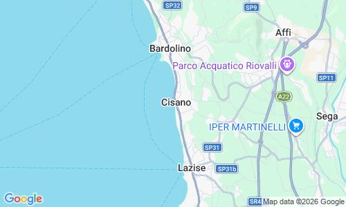 Ausschnitt der Weltkarte zu Spiaggia Bardolino