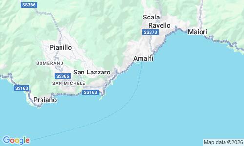 Ausschnitt der Weltkarte zu Spiaggia del Duoglio - Amalfi