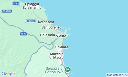 Ausschnitt der Weltkarte zu Spiaggia del Pizzomunno