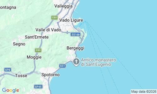 Ausschnitt der Weltkarte zu Spiaggia di Bergeggi