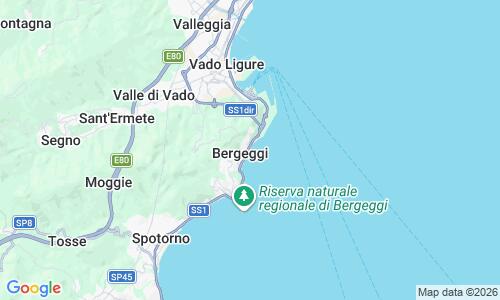 Ausschnitt der Weltkarte zu Spiaggia di Bergeggi