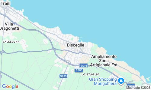 Ausschnitt der Weltkarte zu Spiaggia di Bisceglie