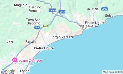 Ausschnitt der Weltkarte zu Spiaggia di Borgio Verezzi