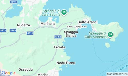 Ausschnitt der Weltkarte zu Spiaggia di Cala Sassari