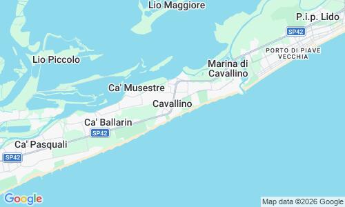 Ausschnitt der Weltkarte zu Spiaggia di Cavallino Treporti