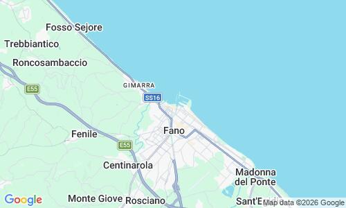 Ausschnitt der Weltkarte zu Spiaggia di Fano