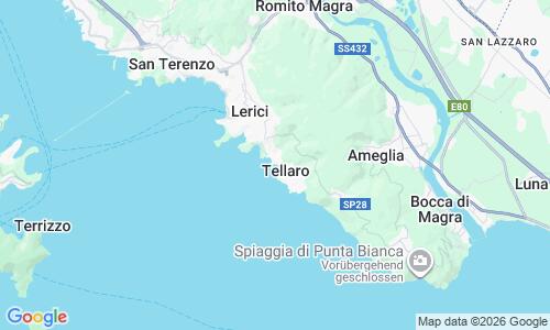 Ausschnitt der Weltkarte zu Spiaggia di Fiascherino