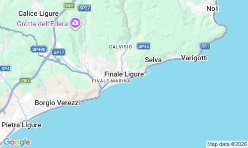Ausschnitt der Weltkarte zu Spiaggia di Finale Ligure