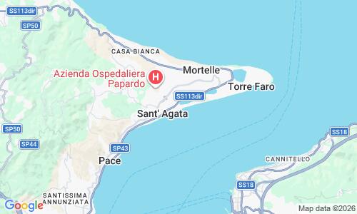 Ausschnitt der Weltkarte zu Spiaggia di Ganzirri