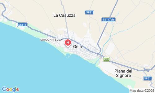 Ausschnitt der Weltkarte zu Spiaggia di Gela