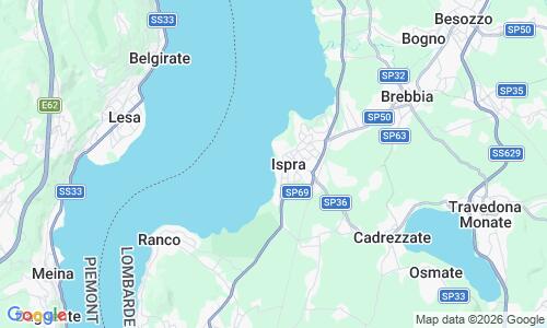 Ausschnitt der Weltkarte zu Spiaggia di Ispra