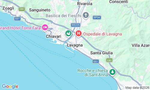 Ausschnitt der Weltkarte zu Spiaggia di Lavagna
